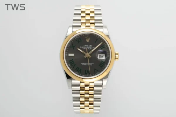 Rolex Datejust two-tone automatic mechanical watch (commonly known as "Green Ivy")