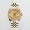 Rolex Datejust two-tone diamond-set automatic mechanical watch
