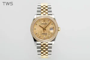 Rolex Datejust two-tone diamond-set automatic mechanical watch