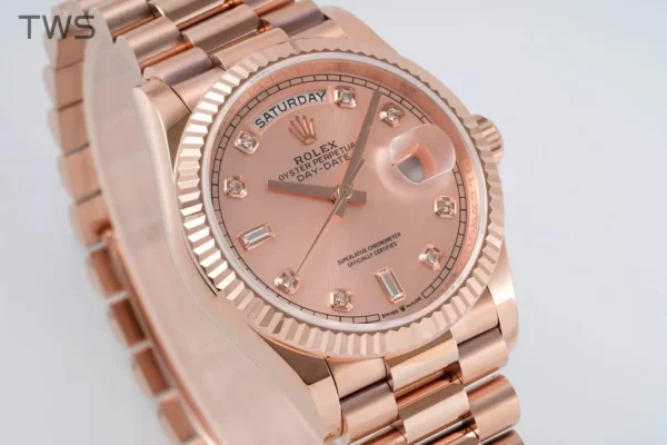 Rolex Day-Date 18K Rose Gold Automatic Watch (commonly known as "DD")