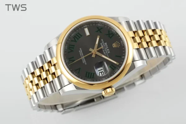Rolex Datejust two-tone automatic mechanical watch (commonly known as "Green Ivy")