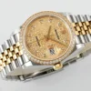 Rolex Datejust two-tone diamond-set automatic mechanical watch