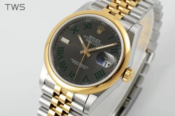 Rolex Datejust two-tone automatic mechanical watch (commonly known as "Green Ivy")