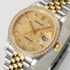 Rolex Datejust two-tone diamond-set automatic mechanical watch
