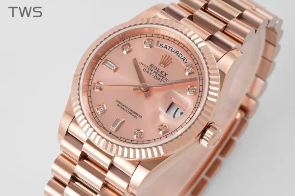 Rolex Day-Date 18K Rose Gold Automatic Watch (commonly known as "DD")