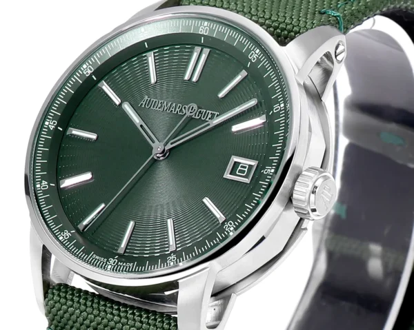 Audemars Piguet CODE 11.59 series 15210ST green dial watch