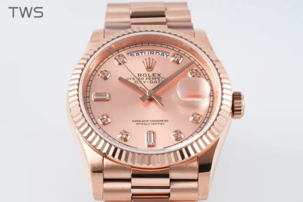 Rolex Day-Date 18K Rose Gold Automatic Watch (commonly known as "DD")