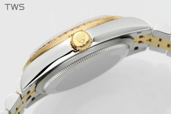 Rolex Datejust two-tone diamond-set automatic mechanical watch