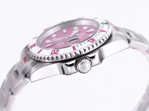 Rolex Submariner DiW Custom Pink Dial Automatic Watch (commonly known as the "Submariner")