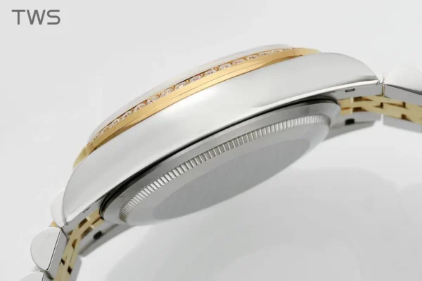 Rolex Datejust two-tone diamond-set automatic mechanical watch