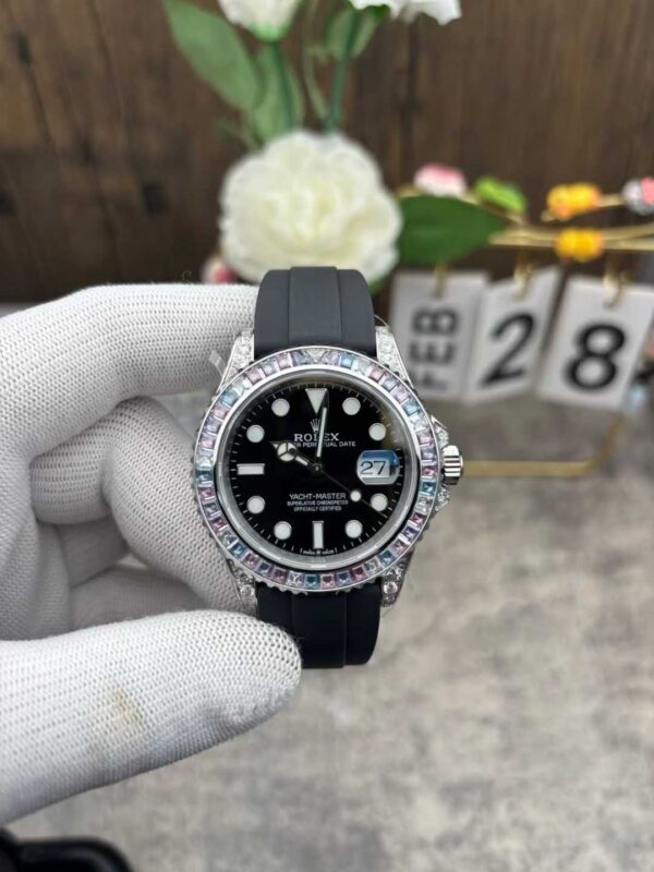 Rolex Yacht-Master Rainbow Bezel Diamond-set Watch