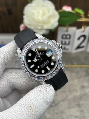Rolex Yacht-Master Rainbow Bezel Diamond-set Watch