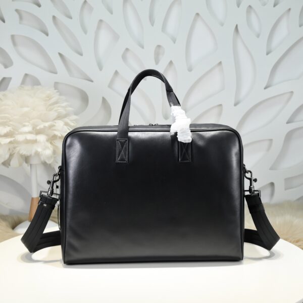 Bottega Veneta Classic Woven Collection Men's Briefcase (Black Leather)