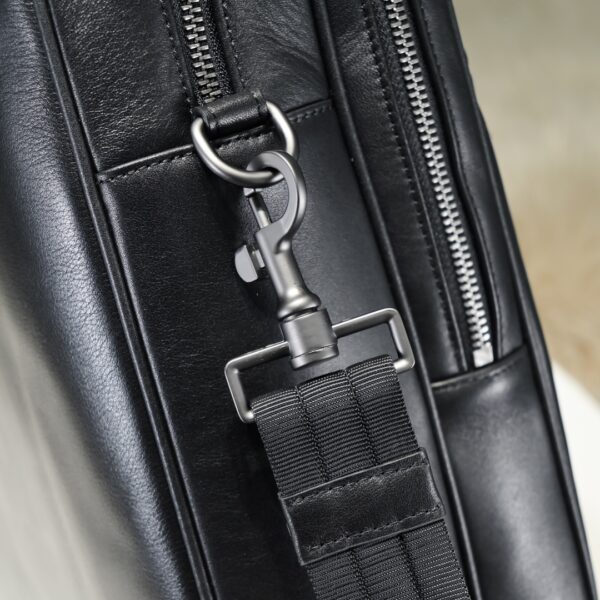 Bottega Veneta Classic Woven Collection Men's Briefcase (Black Leather)