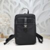 Bottega Veneta Business Commuter Backpack + Laptop Bag Set (Black Fabric/Leather)