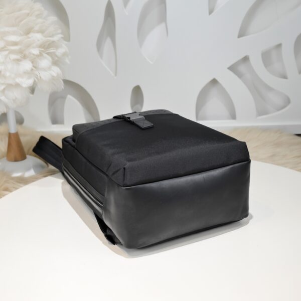 Bottega Veneta Business Commuter Backpack + Laptop Bag Set (Black Fabric/Leather)