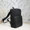 Bottega Veneta's classic Intrecciato woven men's backpack (fabric and leather combination).