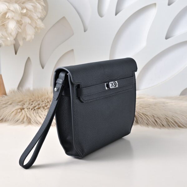 Hermès Kelly men's clutch (black Taurillon leather)