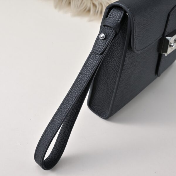 Montblanc Men's Clutch Bag (Black Grained Leather)