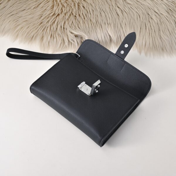 Montblanc Men's Clutch Bag (Black Grained Leather)