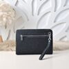 Hermès men's clutch bag (black grained calfskin)