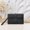 Hermès men's clutch bag (black grained calfskin)