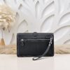 Hermès men's clutch bag (black grained calfskin)