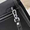 Hermès men's clutch bag (black grained calfskin)