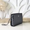 Hermès men's clutch bag (black grained calfskin)