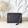 Hermès men's clutch bag (black grained calfskin)