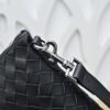 Bottega Veneta's classic Intrecciato woven men's briefcase (black calfskin).