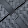 Bottega Veneta's classic Intrecciato woven men's tote briefcase (black calfskin leather)