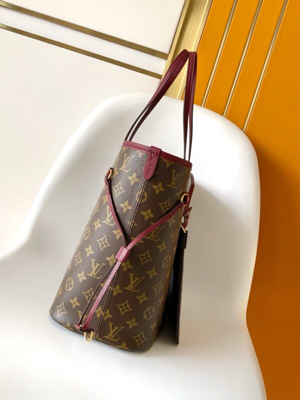 Louis Vuitton Neverfull Tote Bag (Limited Edition with Burgundy Trim)