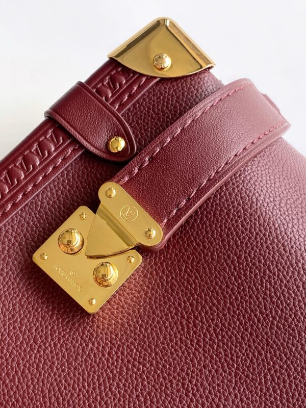 Louis Vuitton Side Trunk series soft box bag (burgundy grained calfskin)