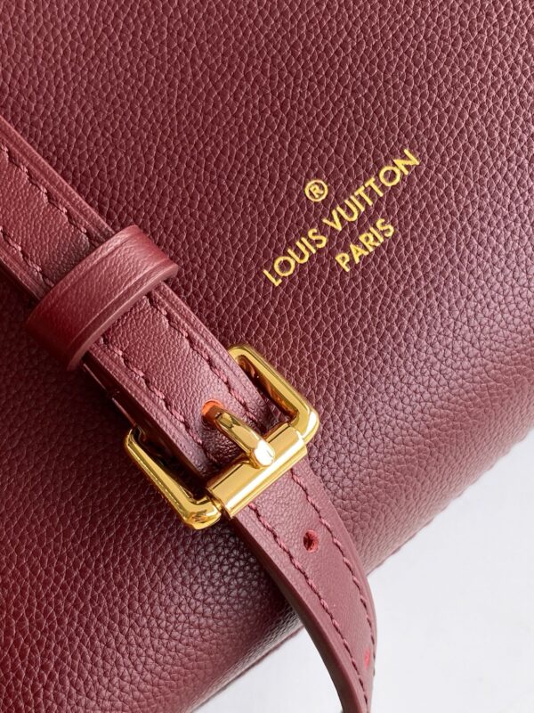 Louis Vuitton Side Trunk series soft box bag (burgundy grained calfskin)