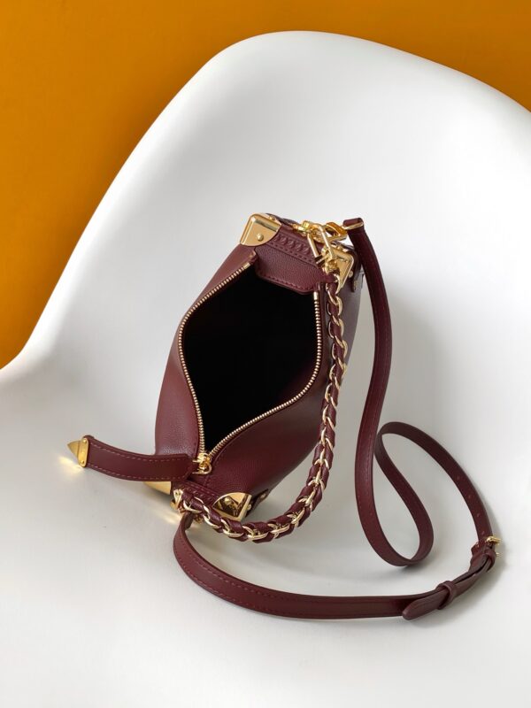 Louis Vuitton Side Trunk series soft box bag (burgundy grained calfskin)