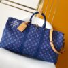 Louis Vuitton Keepall Bandoulière travel bag (limited edition with blue monogram graffiti)