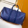 Louis Vuitton Keepall Bandoulière travel bag (limited edition with blue monogram graffiti)