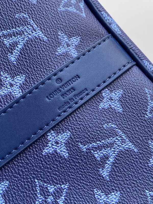 Louis Vuitton Keepall Bandoulière travel bag (limited edition with blue monogram graffiti)