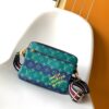 Louis Vuitton (LV) x Collaboration Trio Messenger Bag (Green and Blue Monogram Graffiti Style)
