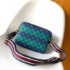 Louis Vuitton (LV) x Collaboration Trio Messenger Bag (Green and Blue Monogram Graffiti Style)