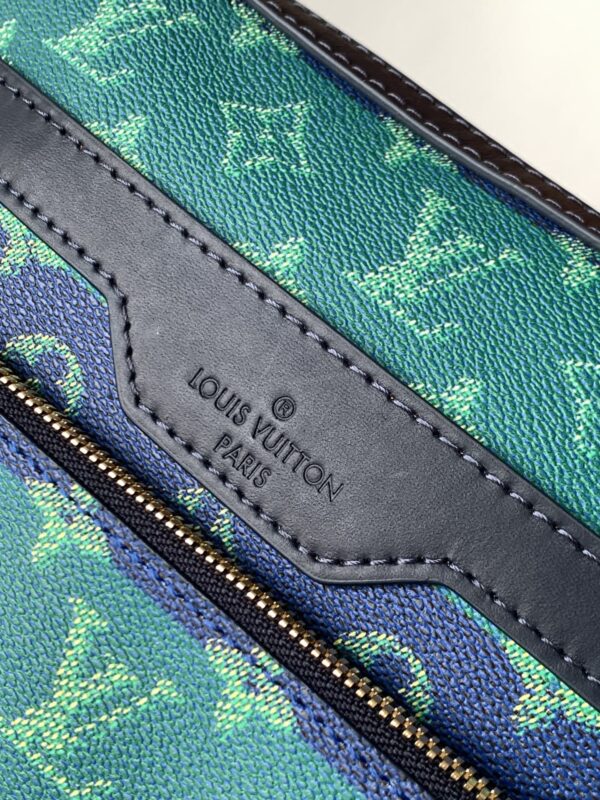 Louis Vuitton (LV) x Collaboration Trio Messenger Bag (Green and Blue Monogram Graffiti Style)