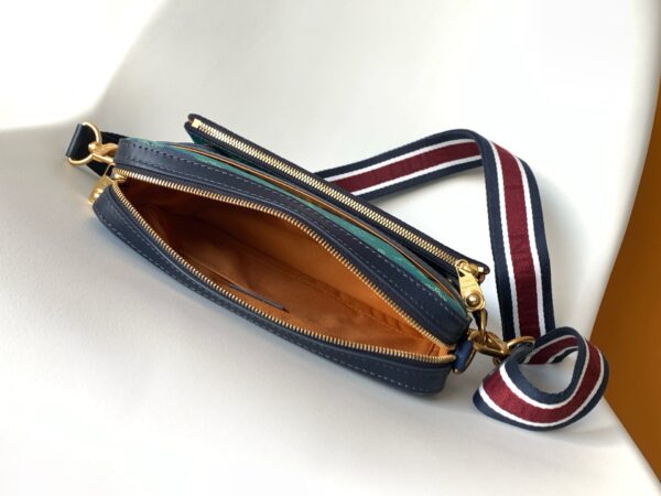 Louis Vuitton (LV) x Collaboration Trio Messenger Bag (Green and Blue Monogram Graffiti Style)