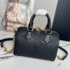 Louis Vuitton Speedy Bandoulière 20 Pillow Bag (Black Embossed Calfskin)
