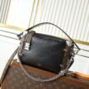 Louis Vuitton Side Trunk series soft box bag (black with monogram pattern)