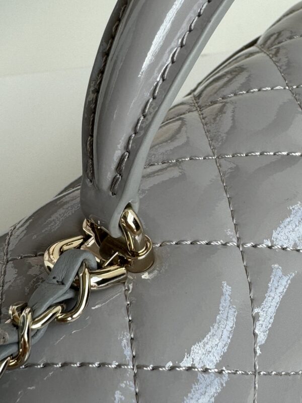 Chanel Classic Flap Mini Classic Handbag with Top Handle (Patent Leather)