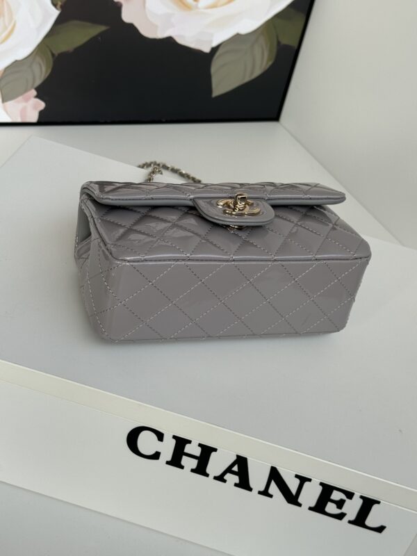 Chanel Classic Flap Mini Classic Handbag with Top Handle (Patent Leather)