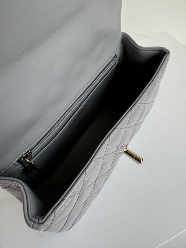 Chanel Classic Flap Mini Classic Handbag with Top Handle (Patent Leather)