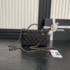 Chanel's classic flap bag series, caviar leather long box bag (Vanity Case)