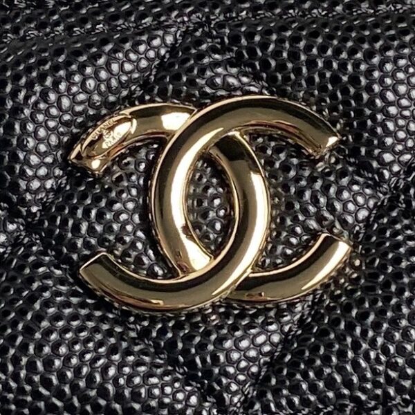 Chanel's classic flap bag series, caviar leather long box bag (Vanity Case)